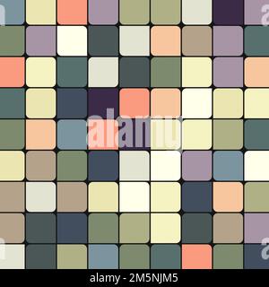 Color checkered squares background generative pattern illustration Stock Vector