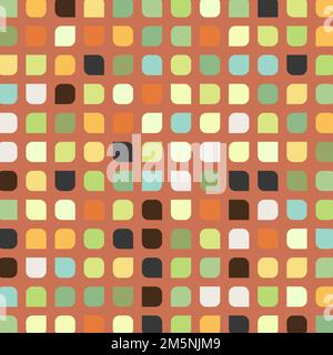 Color checkered squares background generative pattern illustration Stock Vector
