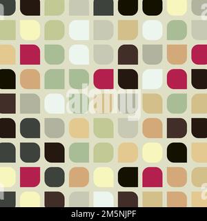 Color checkered squares background generative pattern illustration Stock Vector
