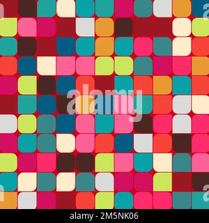Color checkered squares background generative pattern illustration Stock Vector