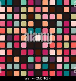 Color checkered squares background generative pattern illustration Stock Vector