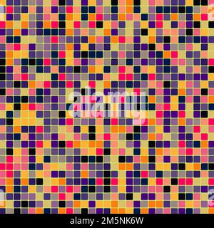 Color checkered squares background generative pattern illustration Stock Vector