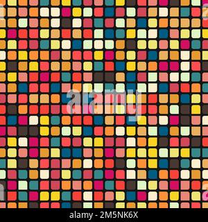 Color checkered squares background generative pattern illustration Stock Vector