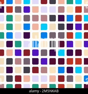 Color checkered squares background generative pattern illustration Stock Vector