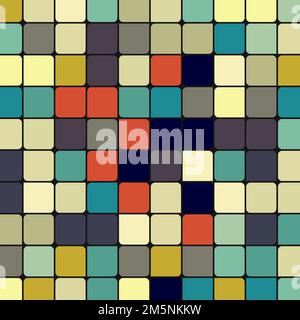 Color checkered squares background generative pattern illustration Stock Vector