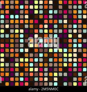 Color checkered squares background generative pattern illustration Stock Vector