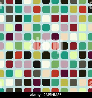 Color checkered squares background generative pattern illustration Stock Vector