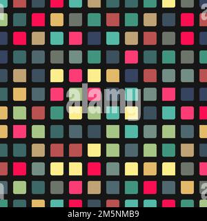 Color checkered squares background generative pattern illustration Stock Vector