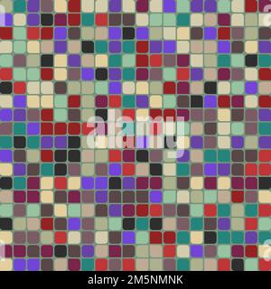 Color checkered squares background generative pattern illustration Stock Vector