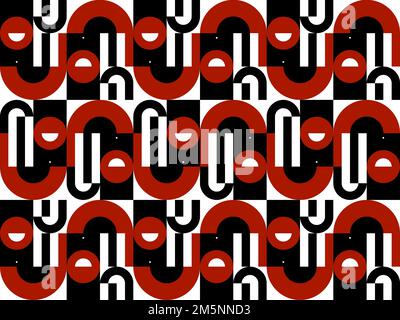 Abstract vector geometric pattern design in Bauhaus style Stock Vector