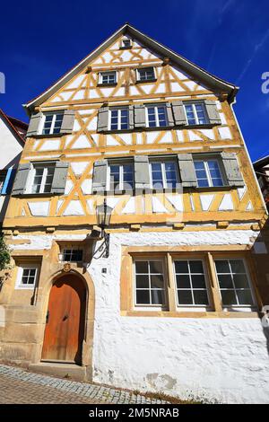 The half-timbered house is a landmark in the historic town centre of Rottenburg am Neckar. Rottenburg am Neckar, Tuebingen, Baden-Wuerttemberg Stock Photo