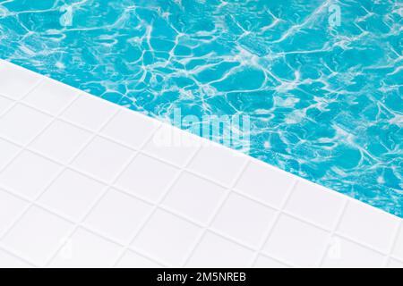 pool and marble floor background Stock Photo