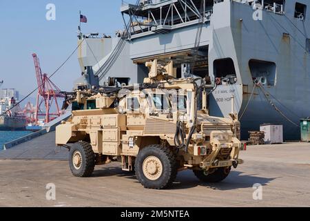 Beginning in late February, the 1st Armored Brigade Combat Team, 1st Armored Division, from Fort Bliss, Texas, began arriving in Korea as the next rotational armored brigade combat team to support 2nd Infantry Division/ROK-US Combined Division and Eighth Army. Stock Photo