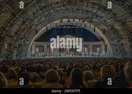 Crucifixion Scene, Oberammergau Passion Play 2022 Stock Photo