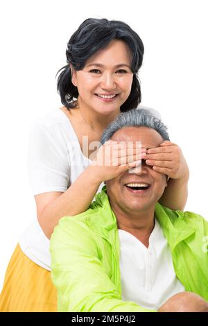 Middle-aged couples outdoor play Stock Photo - Alamy