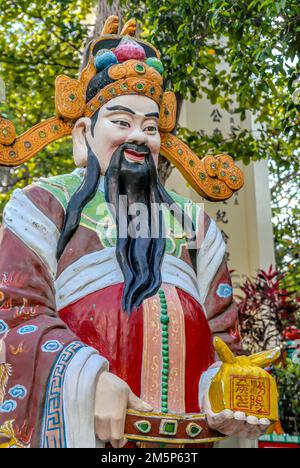 Immortal Lu the god of Wealth at the Tiger Balm Garden Haw Par Villa in Singapore Stock Photo