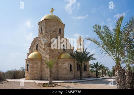 Saint John the Baptist Greek Orthodox Church in Al Maghtas, Jordan, at the Site of the Baptism of Jesus Christ Stock Photo