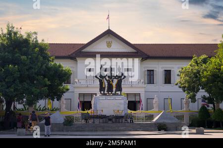 Chiang Mai, Thailand. 10 November 2022. Three Kings Monument Stock Photo