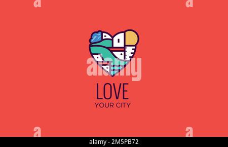 City love logo abstract logo concept Stock Vector