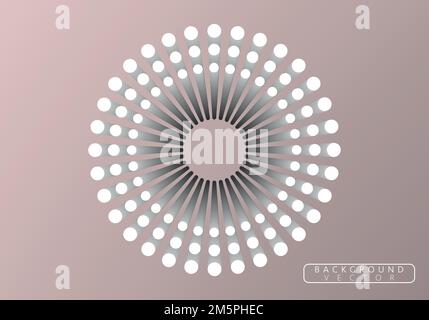 Halftone dots in circle form. round logo. vector dotted frame. design element Spiral dots background Stock Vector