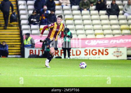 The University of Bradford Stadium, Bradford, England - 29th December 2022 Matty Foulds (14) of Bradford City - during the game Bradford City v Rochdale, Sky Bet League Two,  2022/23, The University of Bradford Stadium, Bradford, England - 29th December 2022 Credit: Arthur Haigh/WhiteRosePhotos/Alamy Live News Stock Photo