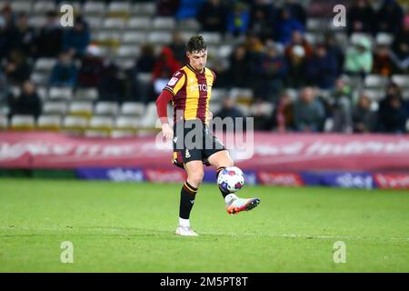 The University of Bradford Stadium, Bradford, England - 29th December 2022 Matty Foulds (14) of Bradford City - during the game Bradford City v Rochdale, Sky Bet League Two,  2022/23, The University of Bradford Stadium, Bradford, England - 29th December 2022 Credit: Arthur Haigh/WhiteRosePhotos/Alamy Live News Stock Photo