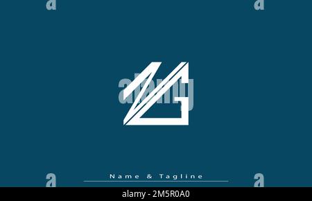 Alphabet letters Initials Monogram logo NG , GN Stock Vector
