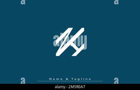 Alphabet letters Initials Monogram logo NH , HN Stock Vector