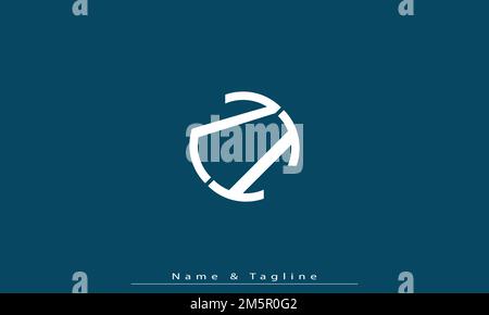 Alphabet letters Initials Monogram logo NI , IN Stock Vector