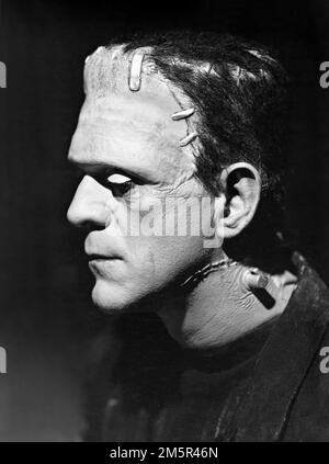 Frankenstein. Boris Karloff in a promotional photo for the movie 'Bride of Frankenstein', 1935 Stock Photo