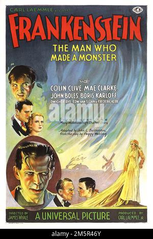 Poster for the 1931 movie 'Frankenstein' Stock Photo