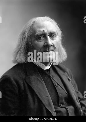 Portrait of the Hungarian pianist and composer, Franz Liszt (1811-1886). Photo by Nadar [Gaspard Félix Tournachon], 1886. Stock Photo