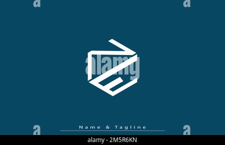 Alphabet letters Initials Monogram logo NE , EN Stock Vector