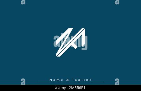 Alphabet letters Initials Monogram logo NF , FN Stock Vector