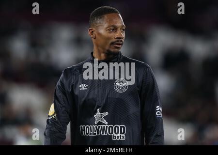 Ethan Pinnock Of Brentford During The Pre Game Warm Up Ahead Of The