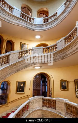 The spiral staircase at The Royal Horseguards Hotel, London Stock Photo