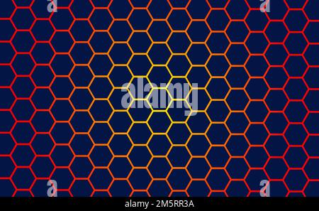 A beautiful navy blue hexagonal graphic pattern background. Stock Vector