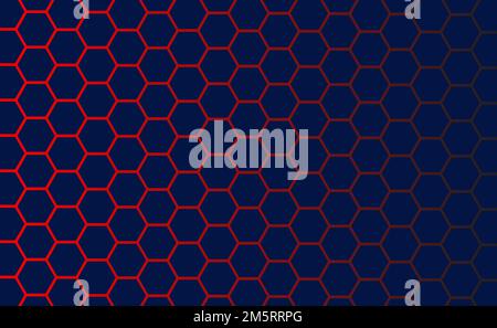 A beautiful navy blue hexagonal graphic pattern background. Stock Vector