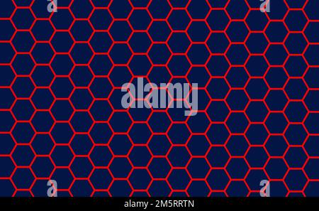 A beautiful navy blue hexagonal graphic pattern background. Stock Vector