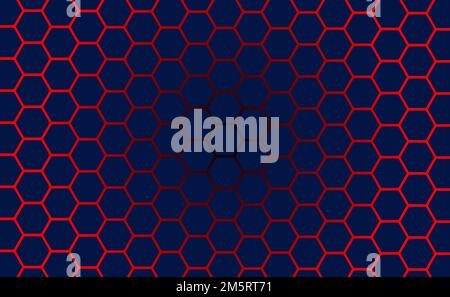 A beautiful navy blue hexagonal graphic pattern background. Stock Vector