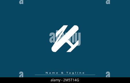 Alphabet letters Initials Monogram logo NH , HN Stock Vector