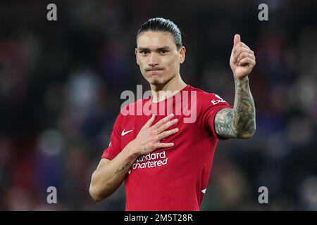 Darwin Nunez Of Liverpool Gives The Thumbs Up. - Brentford V Liverpool ...