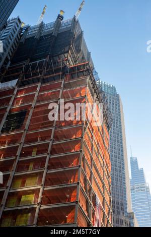 Construction Site at 270 Park Avenue, Entire Block supertall, NYC, USA