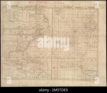 A new map or chart of the Western or Atlantic Ocean, with part of ...