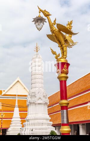 bangkok thailand street lamp in the sky palaces temple abstract sunny ...