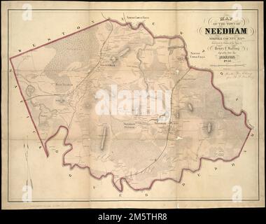 Map of the town of Needham, Mass , Needham Mass., Maps, Manuscript ...