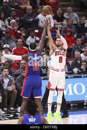 Detroit Pistons center Jalen Duren (0) blocks a shot by Charlotte