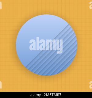 Blue circle on a yellow background vector Stock Vector