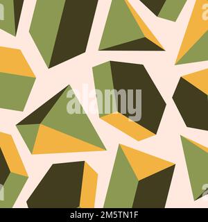 Retro green geometrical shape patterned background vector Stock Vector