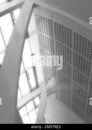 The airport terminal - abstract background. The the airport terminal - abstract architectural details. Stock Photo